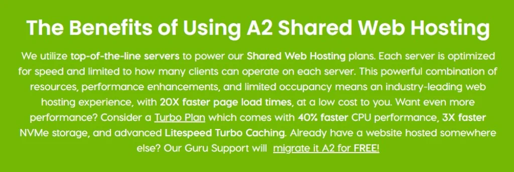 A2 Shared Web Hosting